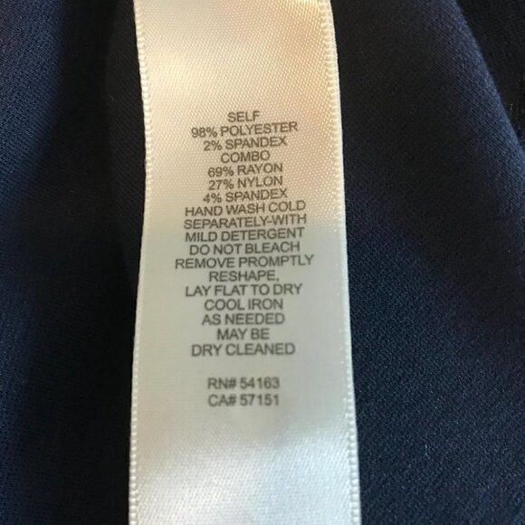 Elizah J Navy Blue And White Floral Like Print Size 14 - Picture 8 of 9